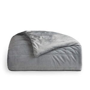 malouf anchor blanket available in three weights and two sizes-promotes deep sleep-silky soft cover 48in x 72in, 48 in x 72 in | 20 lb, ash