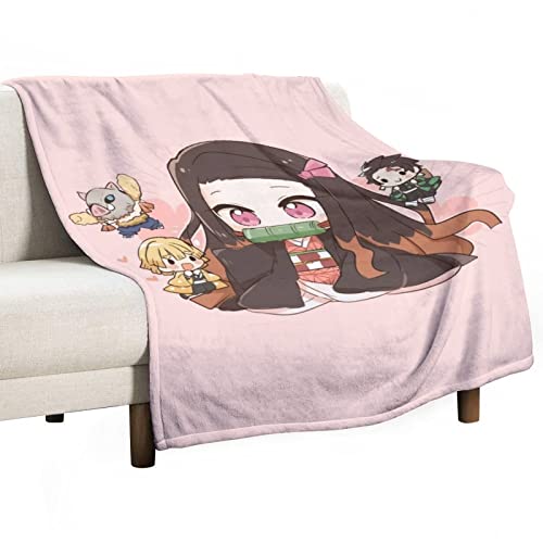 Longhui Anime Unisex Throw Blanket Flannel Blankets for Bedding Couch Sofa Living Room Throws All Season 50 X40 50x40