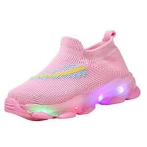 lykmera baby led running shoes bling girls light luminous sport boys led kids children baby walking shoes sports shoes (pink, 3.5-4 years toddler)