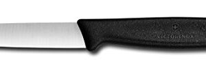 Victorinox 3.25 Inch Paring Knife with Straight Edge, Spear Point, Black