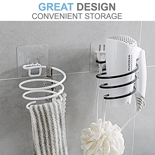 Hair Dryer Holder Bathroom Organizer - No Drilling Blow Dryer Holder - Hair Dryer Holder Wall Mounted, Hair Dryer Stand Bathroom Cabinet Organizer, Bathroom Organizer Under Sink, Curling Iron Holder