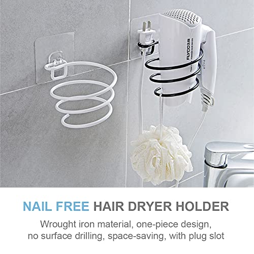 Hair Dryer Holder Bathroom Organizer - No Drilling Blow Dryer Holder - Hair Dryer Holder Wall Mounted, Hair Dryer Stand Bathroom Cabinet Organizer, Bathroom Organizer Under Sink, Curling Iron Holder