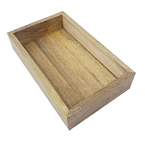 Antique Handmade Mango Wood Guest Towel Holder Vanity Tray Bathroom Accessory Trays Brown 10 x 6 inches