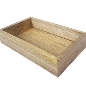 Antique Handmade Mango Wood Guest Towel Holder Vanity Tray Bathroom Accessory Trays Brown 10 x 6 inches