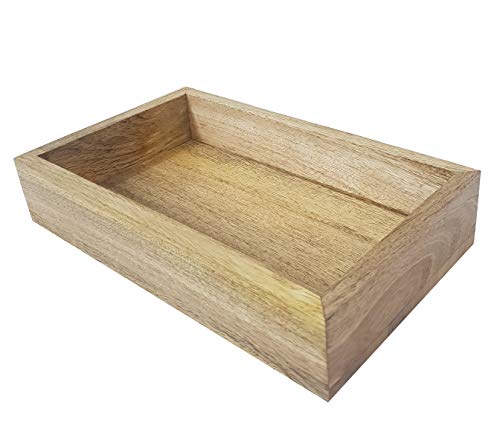 Antique Handmade Mango Wood Guest Towel Holder Vanity Tray Bathroom Accessory Trays Brown 10 x 6 inches