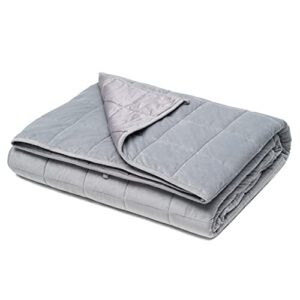 sualvida reversible weighted blanket king size (25lbs, 88''x104''), warm short plush and cool tencel fabric double-sided weighted blanket california king size for all season use