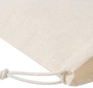 100 Percent Cotton Muslin Drawstring Bags 12-Pack For Storage Pantry Gifts (5 x 7 inch - 12 pack, Beige)