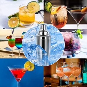 Large 24oz Cocktail Shaker Set, Stainless Steel 18/8 Martini Mixer Shaker with Built-in Strainer, Measuring Jigger & Mixing Spoon, Professional Martini Shaker Set, Perfect for Bartender and Home Use