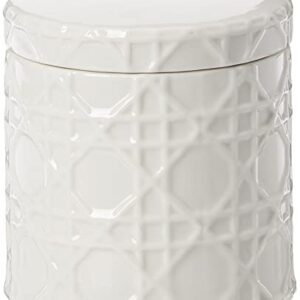 Kassatex ARN-CJ Rattan Cotton Jar , White