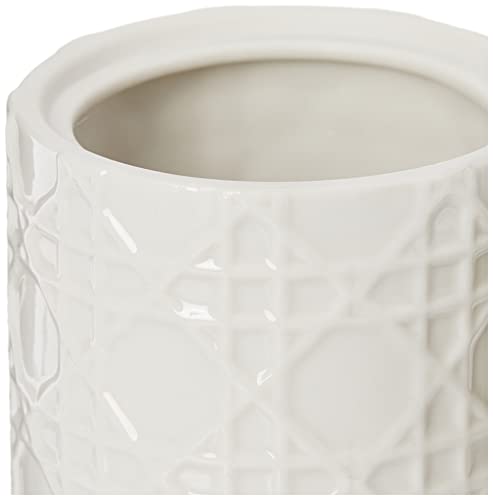 Kassatex ARN-CJ Rattan Cotton Jar , White