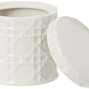 Kassatex ARN-CJ Rattan Cotton Jar , White