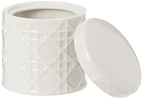 Kassatex ARN-CJ Rattan Cotton Jar , White