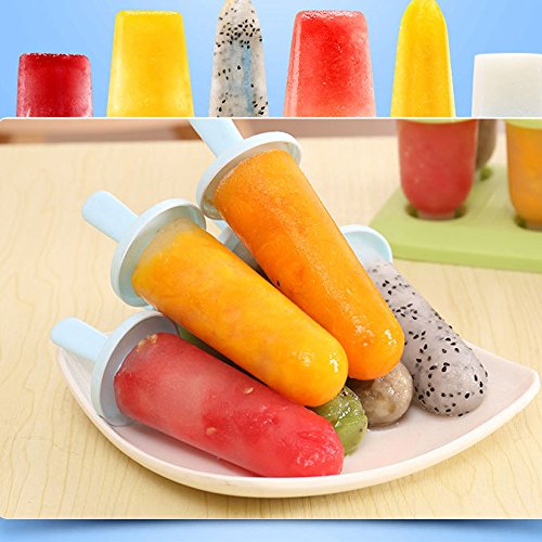 Popsicle Molds 3 Sets Ice Pop Molds Ice Pop Maker with Funnel and Brush, 3 Colors