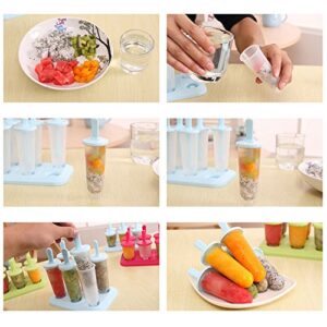 Popsicle Molds 3 Sets Ice Pop Molds Ice Pop Maker with Funnel and Brush, 3 Colors