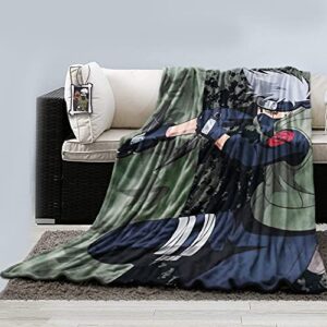 naruto shippuden fleece blanket for couch sofa and bed | 45 x 60 inches naruto blanket with free air freshener featuring kakashi | official licensed | by just funky