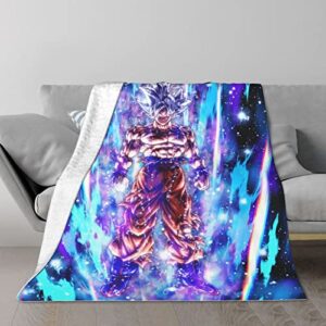 dragon ball anime fleece plush throw blanket soft cozy blankets for bed sofa couch 80" x 60"
