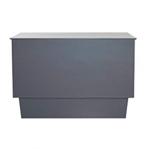 AFI Nantucket Murphy Bed Chest Queen Grey with Charging Station & Cool Soft Mattress