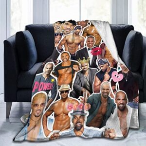 blanket shemar moore derek morgan soft and comfortable warm fleece blanket for sofa,office bed car camp couch cozy plush throw blankets beach blankets