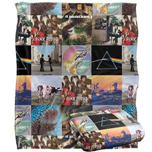 pink floyd blanket, 50"x60" album covers grid pattern silky touch super soft throw blanket