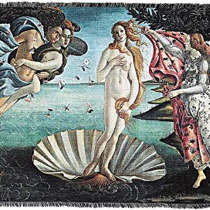 Pure Country Weavers Birth of Venus Blanket by Sandro Botticelli - Fine Art Gift Tapestry Throw Woven from Cotton - Made in The USA (72x54)