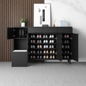 JYDQM Shoe Cabinets Spaace Saaving Entrance Vertical Shoe Cabinets Multilayer Home Furniture