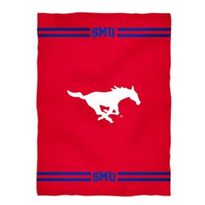vive la fete college blanket, officially licensed smu mustangs, warm & lightweight throw measuring 40" x 58" from