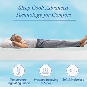 3-Zone Cooling Queen Mattress Pad, Quilted Mattress Pad Queen Size, Deep Pocket Fits 8-20 Inch Mattress