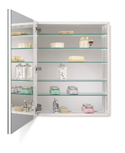 Jensen 52WH304DP Metro Deluxe Oversize Medicine Cabinet with Beveled Mirror, 24-Inch by 30-Inch