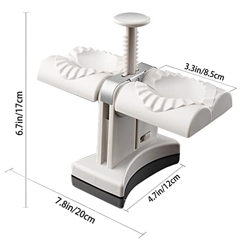 Household Double Head Automatic Dumpling Maker Mould,Sameme Dumpling Press with Kneading Pad,2 Dough Pressing Tools and Spoon.Quick Dumpling Empanadas Pierogi Maker Tools for Home,Kitchen Restaurant