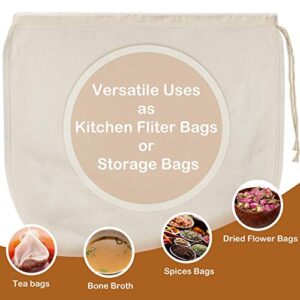 3 PCS 12"x12" Nut Milk Bags - 100% Unbleached Cotton Cheesecloth, Reusable Food Strainer Colander For Straining Almond/Oat Milk, Celery Juice, Cold Brew Coffee, Yogurt and Cheese Making