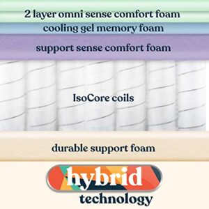 EARLY BIRD Fusion 12 Inch Hybrid Mattress, Queen, Supportive Memory Foam Comfort