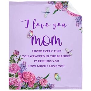 i love you mother throw blanket flannel throw blankets lightweight throw blanket for living room sofa 50"x60"for mom
