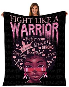 larsd breast cancer awareness blanket breast cancer survivor gifts for women warm soft sympathy inspirational healing throw blanket for couch bed