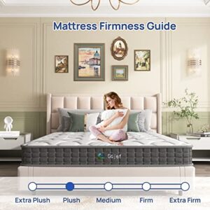 GOJEF Twin Mattress, 8 Inch Hybrid Mattress Twin Size, Memory Foam Mattress in a Box with Breathable Fabric & Supportive Steel Spring Coils, CertiPUR-US Certified & 100 Nights Trial