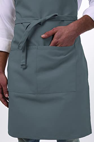 Chef Works Unisex Butcher Kitchen-aprons, Gray