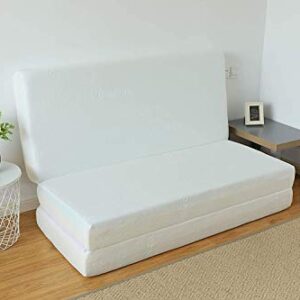 Daily Delight 8-Inch Gel Infused Memory Foam Tri-fold Mattress with Ultra Soft Removable Bamboo Cover (Queen),Plush