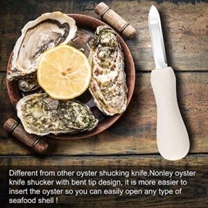 Nonley Oyster Shucking Knife, 2 Pack Oyster Knife Shucker Set with Professional Grade Cut Resistant Gloves | Oyster Shucker Clam Knife, Seafood Opener Seafood Tools