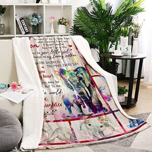 Gifts for Mom from Daughter Birthday Mom Gifts Elephant Mom Blanket - Soft Throw Blankets for Couch Bedroom