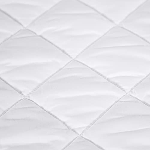 SERTA Power Clean Quilted Soft Waterproof Mattress Pad Protector with 15" Deep Pocket, Twin XL, White