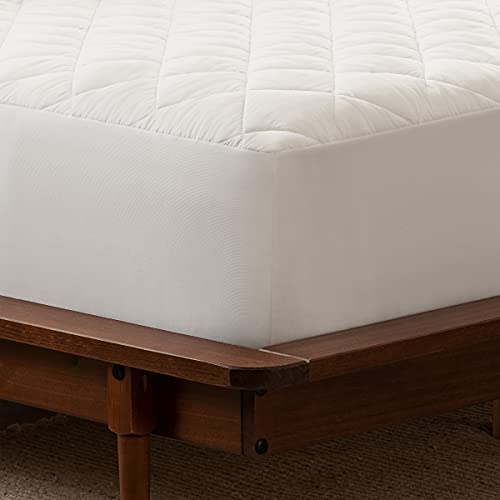 SERTA Power Clean Quilted Soft Waterproof Mattress Pad Protector with 15" Deep Pocket, Twin XL, White