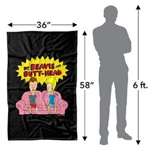 LOGOVISION Beavis and Butthead Blanket, 36"x58" Couch Fleece Blanket