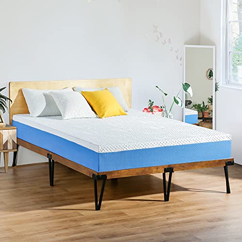 PrimaSleep 10 Inch Gel Infused Superior high-Density Memory Foam Mattress, CertiPUR-US® Certified, Blue, Queen