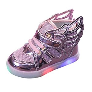 kids baby luminous walking shoes led light girls sport bling children baby shoes toddler shoes sports shoes (pink, 5-5.5years little kid)