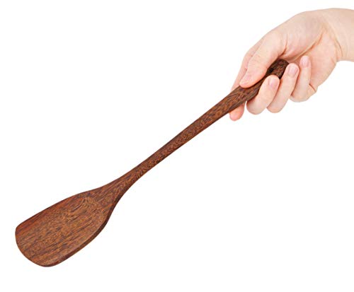 Wooden Spatulas for cooking - Set of 2 12.8 Inch 12 Inch Versatile Utensils, Wooden Spoons, Anti Scratch Non Stick Cookware, Eco Friendly, MyFurtive Wooden Wok Spatula Turner For Cooking