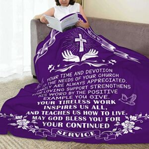 NIAXAYER Gift for Pastors Wife Throw Blanket, A Great Appreciation Gift Idea for Pastors Wives,to Our Pastor's Wife Blanket Gifts 50 * 60in