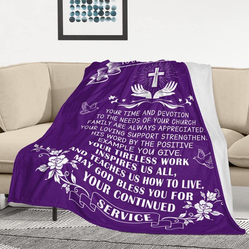 NIAXAYER Gift for Pastors Wife Throw Blanket, A Great Appreciation Gift Idea for Pastors Wives,to Our Pastor's Wife Blanket Gifts 50 * 60in