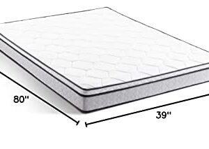 WEEKENDER Bloomington 8-Inch Plush Hybrid Mattress—Heavy Duty Coils—Memory Foam—CertiPur-US —5 Year Warranty, Twin XL