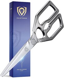 dalstrong professional kitchen scissors - 420j2 japanese stainless steel - ambidextrous kitchen shears - detachable - heavy duty sharp blade - vegetable, meat, pizza scissors - food stain resistant