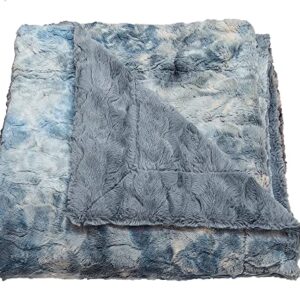 WOLF CREEK BLANKET Double Soft Comfort Blanket Large Arctic Frost Super Soft Cozy Double Sided Warm Throw for Couch or Bed. Thick Two Sided Fuzzy Plush and Minky. 65x50