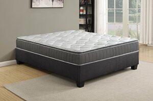 spinal solution 9-inch medium firm foam encased pillowtop pocketed coil innerspring fully assembled mattress, good for the back full white